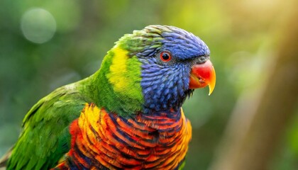 Naklejka premium rainbow lorikeet parrot also known as (Trichoglossus haematodus) 