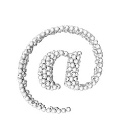 Symbols made from silver soccer balls