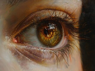 Close up of brown man eye