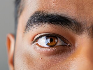 Close up of brown man eye