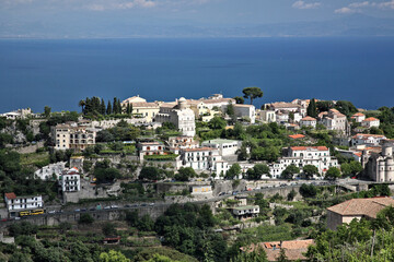 Fototapeta premium Aerial view of Ravello town in Campania region, Southern Italy