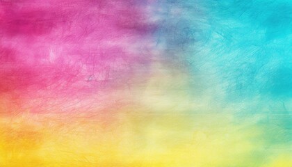 Colorful pink, yellow and turquoise gradient noisy grain background texture