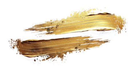 Golden Brush Strokes Texture: Abstract Art with Gold Paint