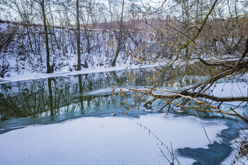 winter river in the wild