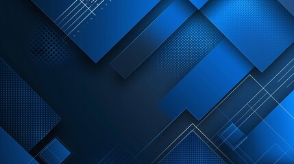 dynamic abstract background with halftone and square mosaic element in blue gradient color for modern design