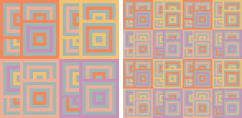 Geometric checkered pattern. Pattern of squares. Fashionable bright minimalist design for paper and fabric. Vector image
