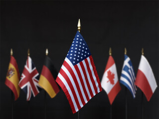 Tabletop flag of the USA