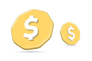 3D Vector badge coins