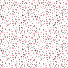 Vector seamless pattern. Pretty pattern in small flowers. White background. Ditsy floral background. The elegant the template for fashion prints. Stock vector.