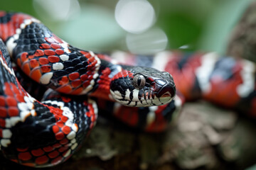 Obraz premium Close up of a snake in a nature