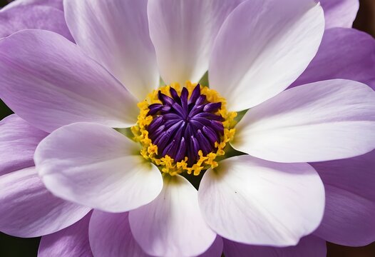 White and Purple Petal Flower Focus Photography