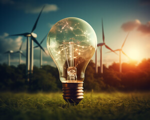 Green Energy Harnessing Wind Power - obrazy, fototapety, plakaty