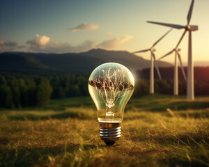 Green Energy Harnessing Wind Power - obrazy, fototapety, plakaty
