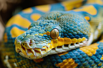 Fototapeta premium Close up of a snake in a nature
