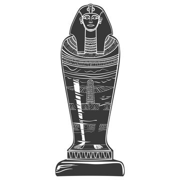 recommend clip art: Silhouette ancient egypt sarcophagus black color only