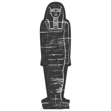 recommend clip art: Silhouette ancient egypt sarcophagus black color only