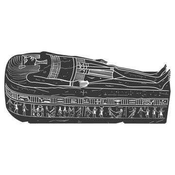 recommend clip art: Silhouette ancient egypt sarcophagus black color only