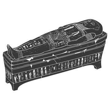 recommend clip art: Silhouette ancient egypt sarcophagus black color only
