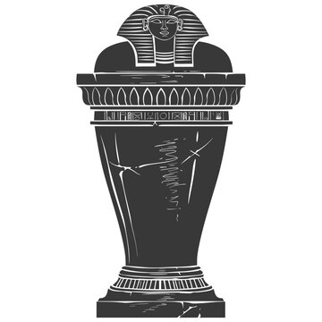 recommend clip art: Silhouette ancient egypt sarcophagus black color only