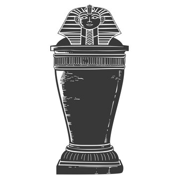 recommend clip art: Silhouette ancient egypt sarcophagus black color only