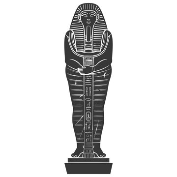 recommend clip art: Silhouette ancient egypt sarcophagus black color only
