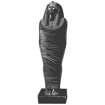 recommend clip art: Silhouette ancient egypt sarcophagus black color only