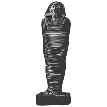 recommend clip art: Silhouette ancient egypt sarcophagus black color only