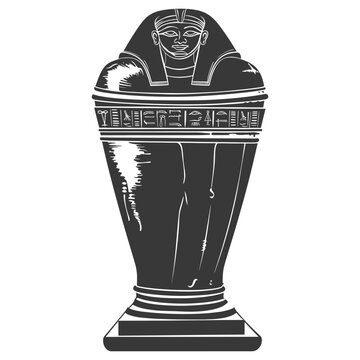 recommend clip art: Silhouette ancient egypt sarcophagus black color only