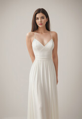 Generative AI - Presenter Woman White Dress