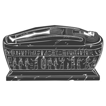 recommend clip art: Silhouette ancient egypt sarcophagus black color only