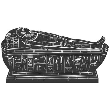 recommend clip art: Silhouette ancient egypt sarcophagus black color only