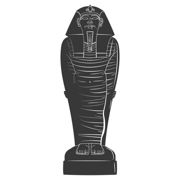 recommend clip art: Silhouette ancient egypt sarcophagus black color only
