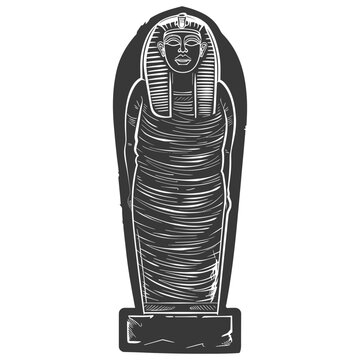 recommend clip art: Silhouette ancient egypt sarcophagus black color only