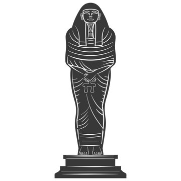 recommend clip art: Silhouette ancient egypt sarcophagus black color only