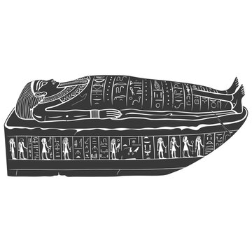 recommend clip art: Silhouette ancient egypt sarcophagus black color only