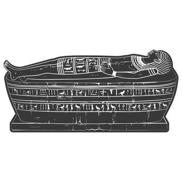 recommend clip art: Silhouette ancient egypt sarcophagus black color only