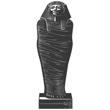 recommend clip art: Silhouette ancient egypt sarcophagus black color only
