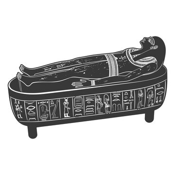 recommend clip art: Silhouette ancient egypt sarcophagus black color only