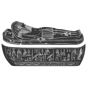 recommend clip art: Silhouette ancient egypt sarcophagus black color only