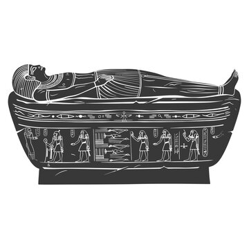 recommend clip art: Silhouette ancient egypt sarcophagus black color only