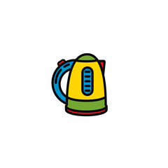 Original vector illustration. A contour icon.  An element of household appliances for making tea. Kitchen electric kettle. A design element.