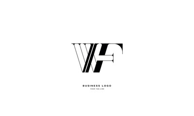 Obraz premium WF, FW, W, F, Abstract Letters Logo monogram