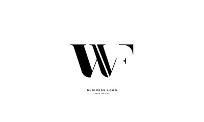 Obraz premium WF, FW, W, F, Abstract Letters Logo monogram