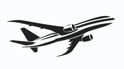 Fototapeta na wymiar Airplane Flying Symbol. Airline Journey Icon Vector