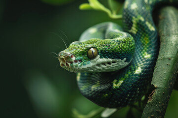 Obraz premium Close up of a snake in a nature