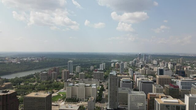 Edmonton, AB, Canada - Feb 25th,2024: City view from top.
