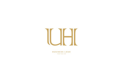 UH, HU, U, H, Abstract Letters Logo Monogram