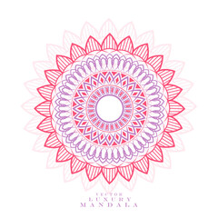 pink and white spiritual symbol vector mandala design