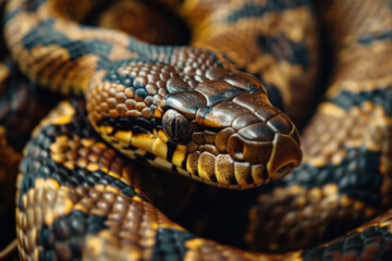Obraz premium Close up of a snake in a nature