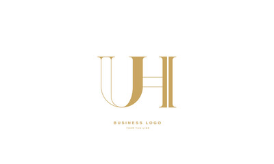 UH, HU, U, H, Abstract Letters Logo Monogram
